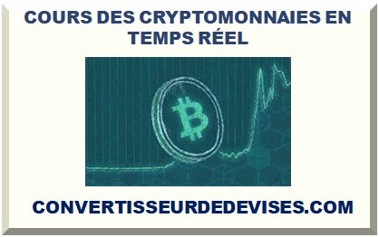 COURS DES CRYPTOMONNAIES EN TEMPS RÉEL 2024